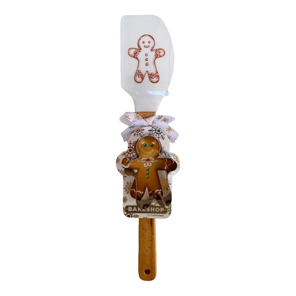 NEW Bakeshop Gingerbread Man Spatula Christmas Tree Cookie Cutter Baking Set